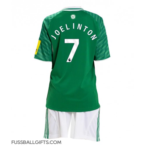 Newcastle United Joelinton #7 Fußballbekleidung Auswärtstrikot Kinder 2025-26 Kurzarm (+ kurze hosen)